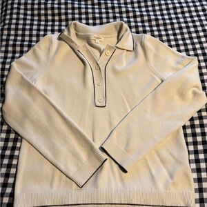 Max Studio Beige Button-Up Sweater